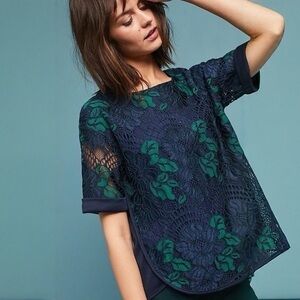 Anthropologie Eva Franco Verona Lace Top Size Large